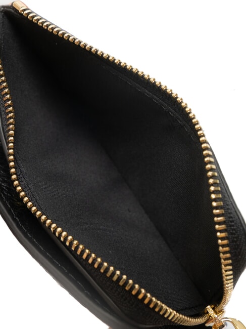 VOILE Cartera mediana de piel martillada negro - Carteras Mujer