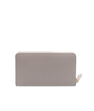 COCCINELLE VOILE Cartera grande de cuero con cremallera gris claro - Carteras Mujer - 3