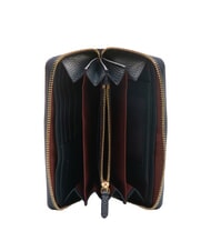 COCCINELLE VOILE Cartera grande de cuero con cremallera azul medianoche - Carteras Mujer - 2