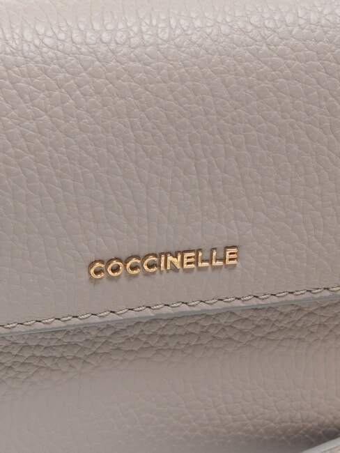 FAINT Mini bolso de piel martillada gris claro - Bolsos Mujer