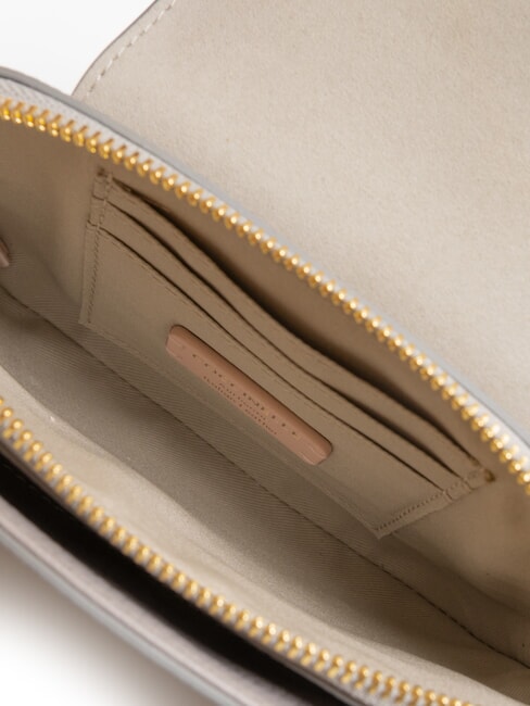 FAINT Mini bolso de piel martillada gris claro - Bolsos Mujer