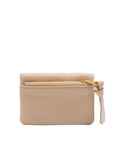 SOFTY Tarjetero de cuero martillado rosa polvo - Carteras Mujer