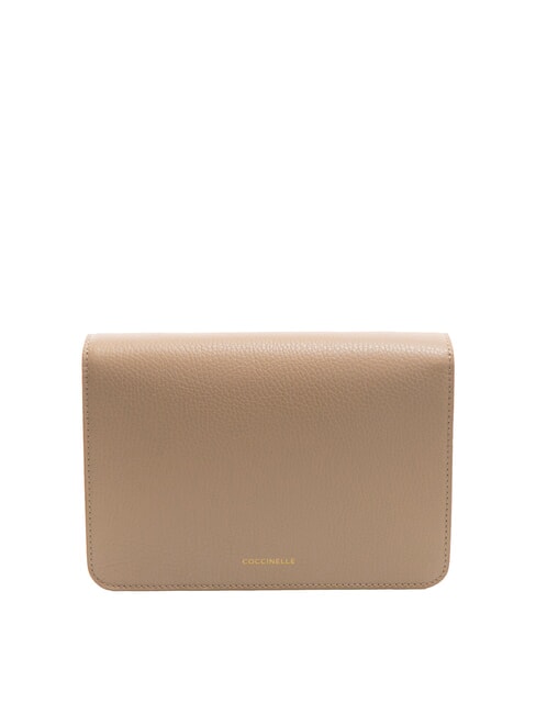 TULIP Bolso de hombro de piel martillada rosa polvo - Bolsos Mujer