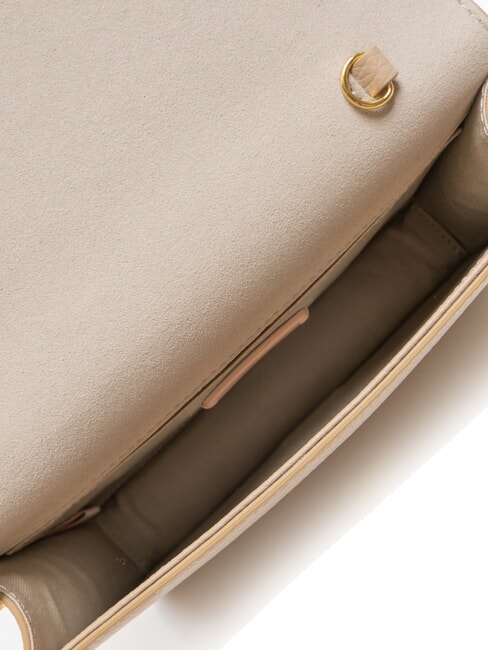 TULIP Bolso de hombro de piel martillada rosa polvo - Bolsos Mujer