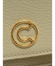 COCCINELLE TULIP Bolso de hombro de piel martillada verde celadón - Bolsos Mujer - 3