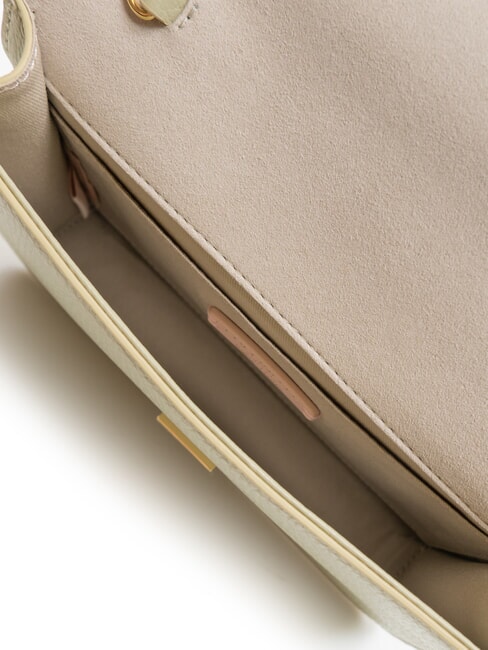 TULIP Bolso de hombro de piel martillada verde celadón - Bolsos Mujer