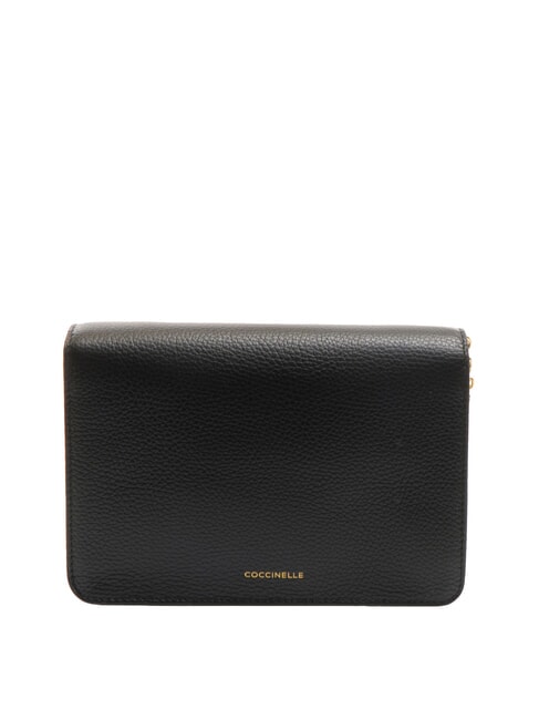 TULIP Bolso de hombro de piel martillada negro - Bolsos Mujer