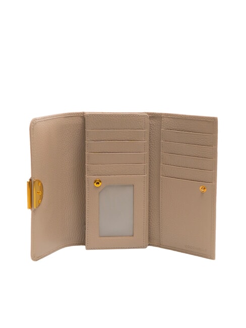 TALEA Cartera continental de piel martillada rosa polvo - Carteras Mujer