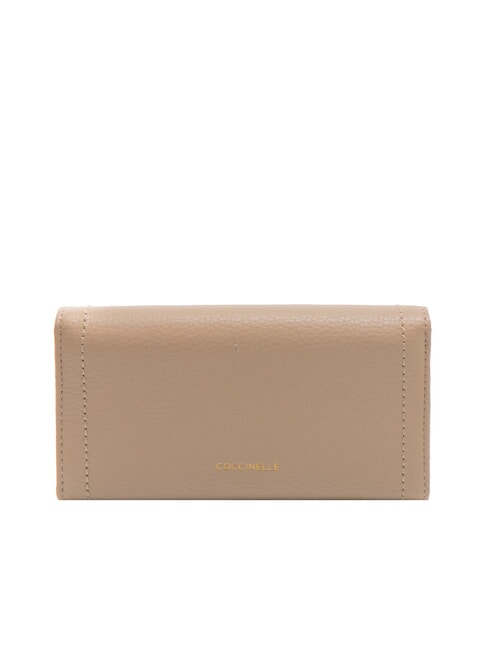 TALEA Cartera continental de piel martillada rosa polvo - Carteras Mujer