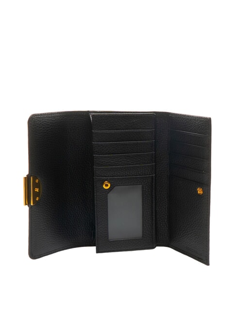 TALEA Cartera continental de piel martillada negro - Carteras Mujer