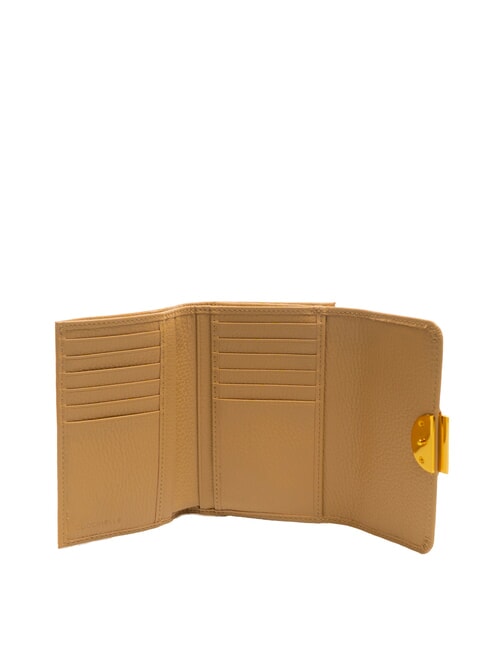 TALEA Cartera mediana de piel martillada beige fresco - Carteras Mujer