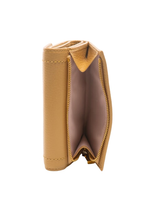 TALEA Cartera mediana de piel martillada beige fresco - Carteras Mujer