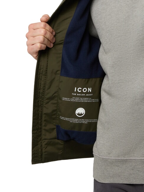 ORIGINAL SAILOR  Chaqueta impermeable verde bosque - Chaquetas de hombre