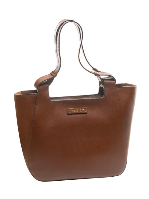 LUCIA Bolso de hombro de piel para compras BROWN - Bolsos Mujer