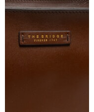 THE BRIDGE LUCIA Bolso de hombro de piel para compras BROWN - Bolsos Mujer - 3
