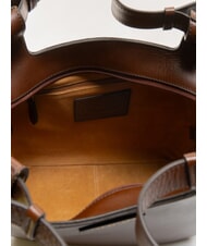 THE BRIDGE LUCIA Bolso de hombro de piel para compras BROWN - Bolsos Mujer - 5