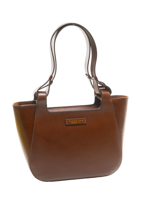 LUCIA Bolso de hombro de piel para compras BROWN - Bolsos Mujer