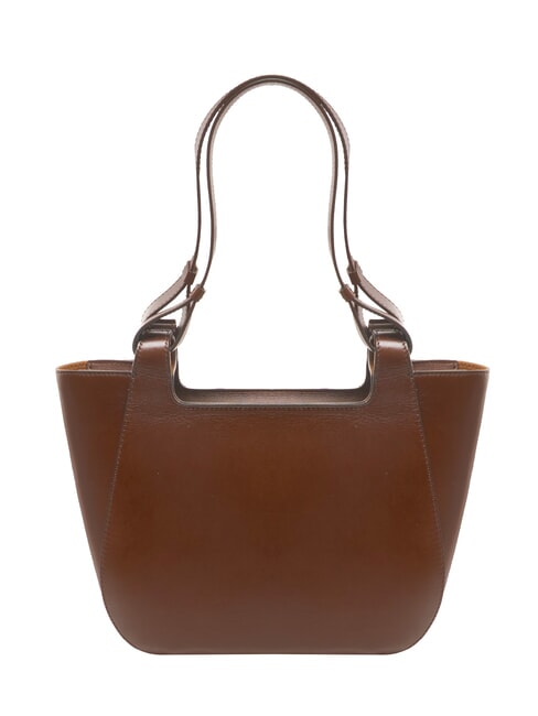LUCIA Bolso de hombro de piel para compras BROWN - Bolsos Mujer