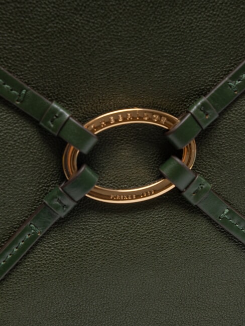 AMELIA Bolso de hombro de piel Derby verde abt. oro - Bolsos Mujer