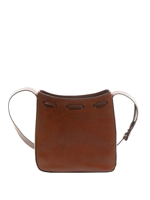 CARLOTTA Bolso de cuero tipo cubo BROWN - Bolsos Mujer