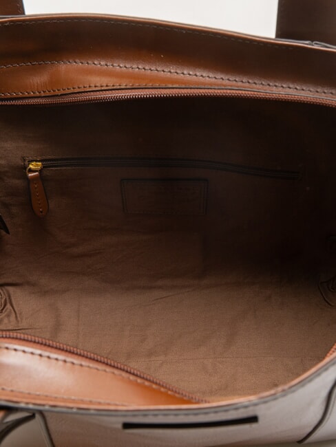 CARLOTTA Bolsa de compras de cuero BROWN - Bolsos Mujer