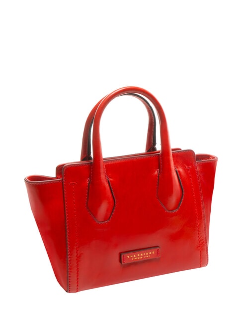 FIONA Bolso de mano de piel con bandolera abad flamenco. oro - Bolsos Mujer