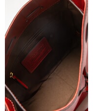 THE BRIDGE CARLOTTA Bolso bandolera tipo cubo cereza / oro - Bolsos Mujer - 5