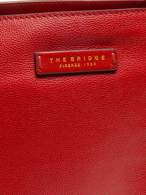 CARLOTTA Bolso shopping de piel al hombro cereza / oro - Bolsos Mujer