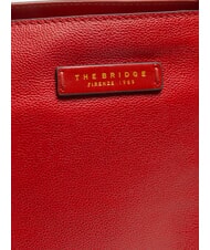 THE BRIDGE CARLOTTA Bolso shopping de piel al hombro cereza / oro - Bolsos Mujer - 3