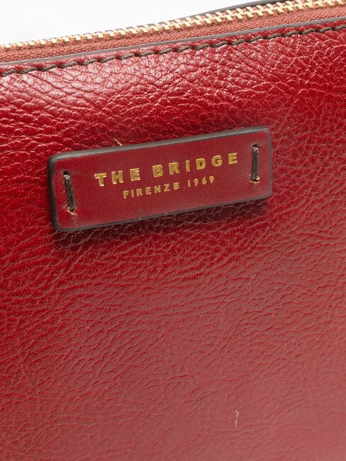 CARLOTTA Estuche de belleza de cuero grosella / oro - Neceser