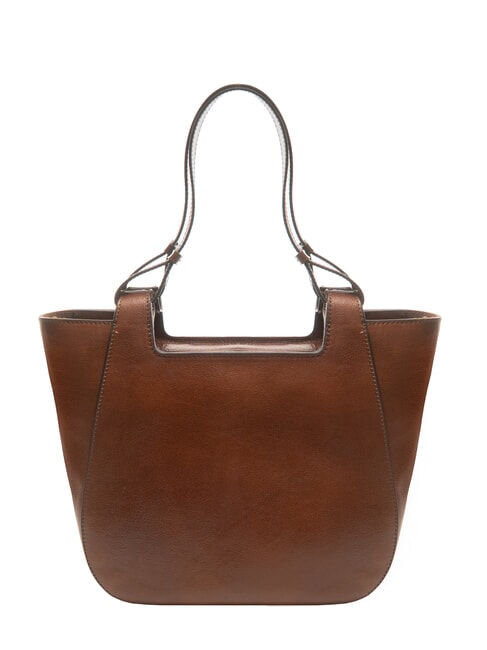 LUCIA Bolso de hombro de piel para compras BROWN - Bolsos Mujer