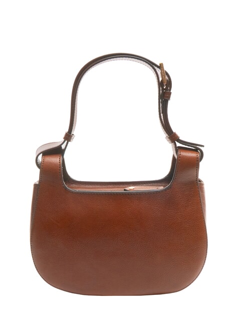 LUCIA Bolso bandolera pequeño de piel BROWN - Bolsos Mujer