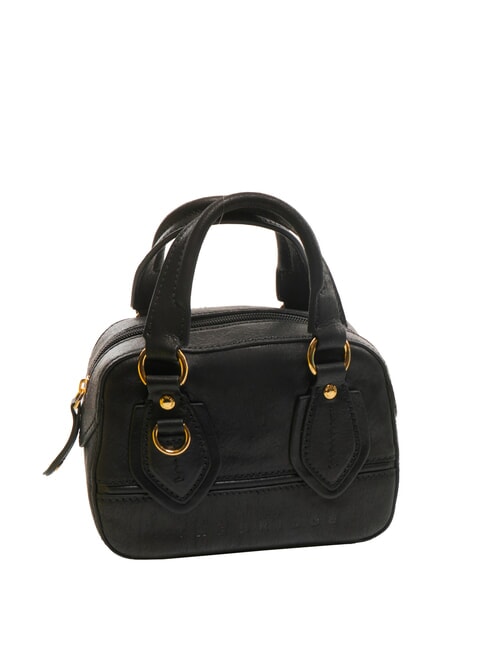DAPHNE Mini bolso de cuero tipo baúl Oro negro - Bolsos Mujer