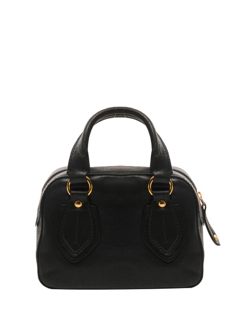 DAPHNE Mini bolso de cuero tipo baúl Oro negro - Bolsos Mujer