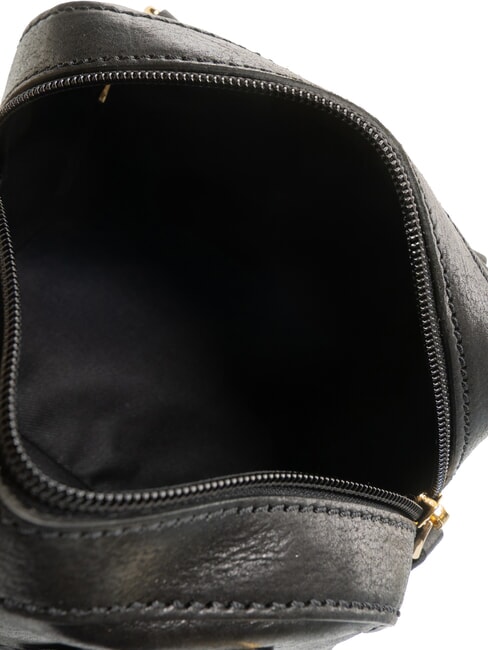 DAPHNE Mini bolso de cuero tipo baúl Oro negro - Bolsos Mujer