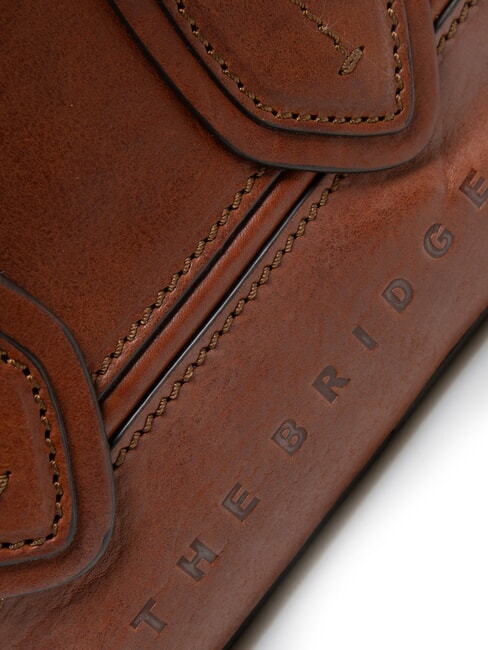 DAPHNE Mini bolso de cuero tipo baúl BROWN - Bolsos Mujer