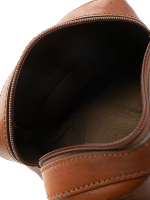 DAPHNE Mini bolso de cuero tipo baúl BROWN - Bolsos Mujer