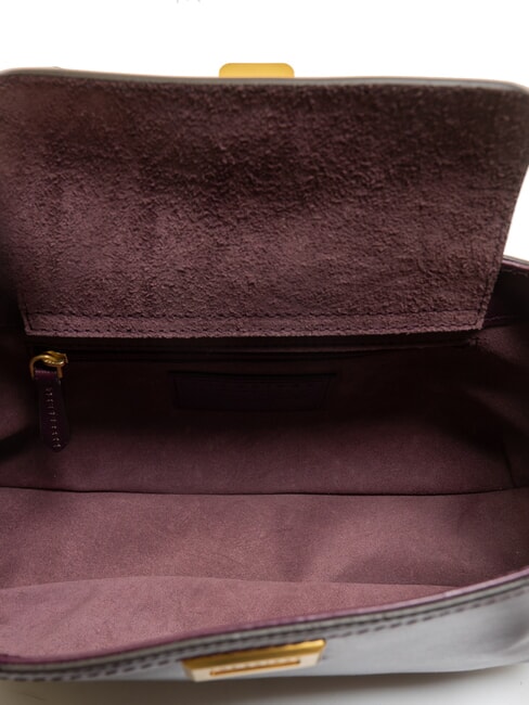 FEDERICA Bolso de hombro de piel uva abad. oro - Bolsos Mujer