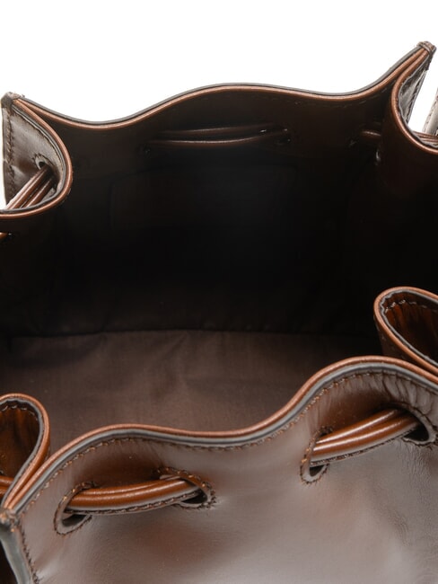 CAMILLA Bolso de cuero tipo cubo BROWN - Bolsos Mujer