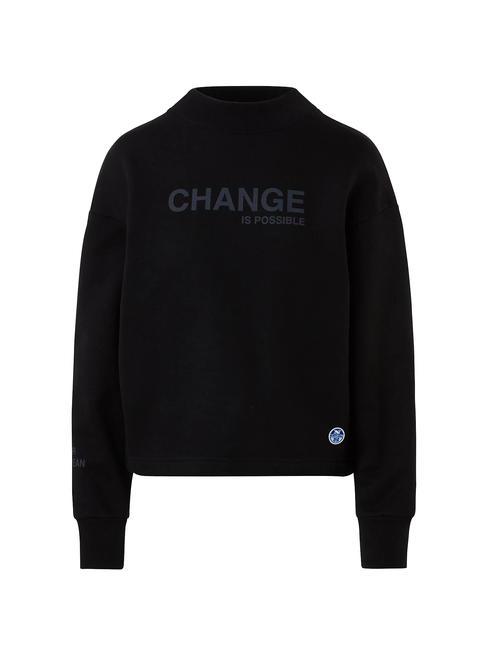 CHANGE IS POSSIBLE Sudadera de algod&oacute;n negro - Sudaderas de mujer