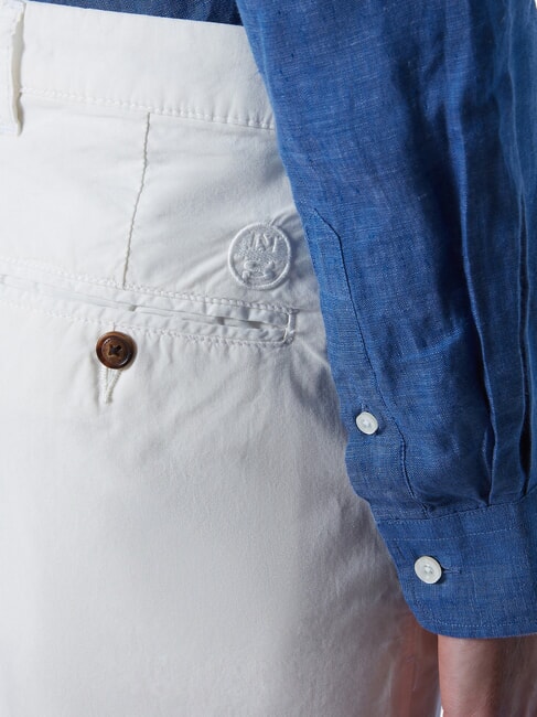 FREEDOM pantalones cortos chinos de algod&oacute;n blanco - Pantalones