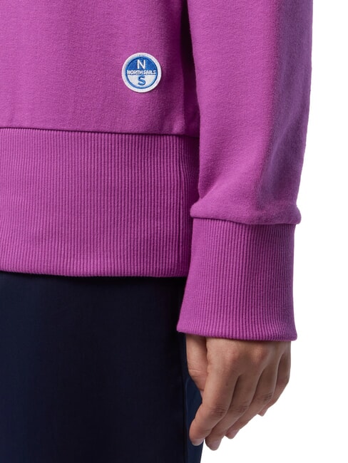 BASIC Sudadera de algod&oacute;n con cuello redondo color de malva - Sudaderas de mujer