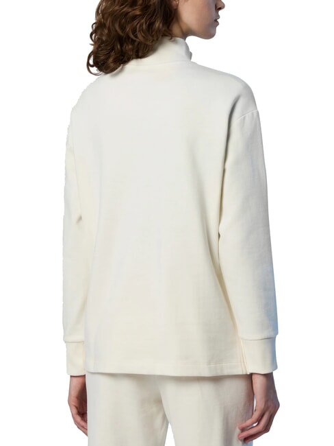 BASIC Sudadera de cuello alto de algodón Malvavisco - Sudaderas de mujer