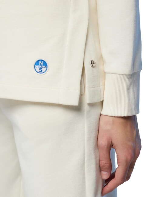 BASIC Sudadera de cuello alto de algodón Malvavisco - Sudaderas de mujer