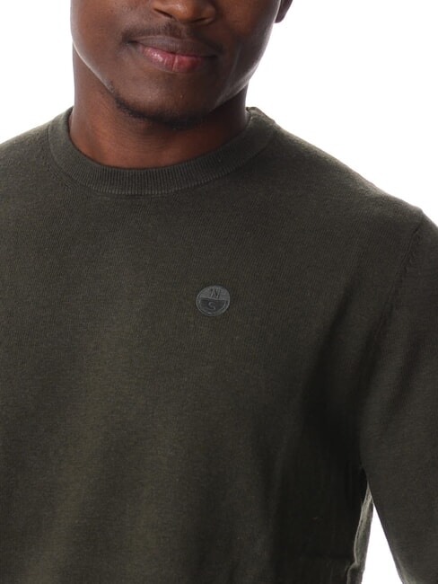 N|S Su&eacute;ter de cuello redondo verde bosque - Su&eacute;teres de los hombres