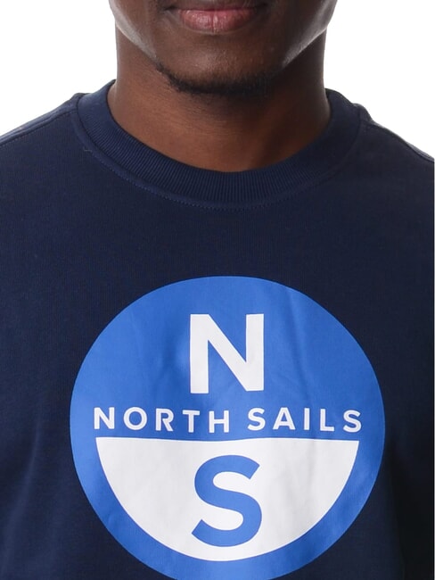 GRAPHIC Sudadera de algodón con cuello redondo Azul marino - Sudaderas