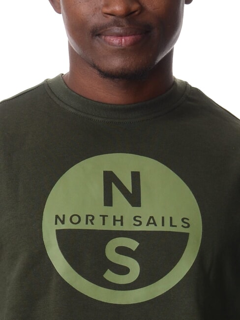 GRAPHIC Sudadera de algod&oacute;n con cuello redondo verde bosque - Sudaderas