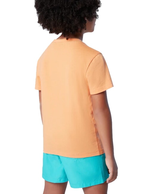 STRIPED KIDS camiseta de manga corta Mandarina - Camiseta niño