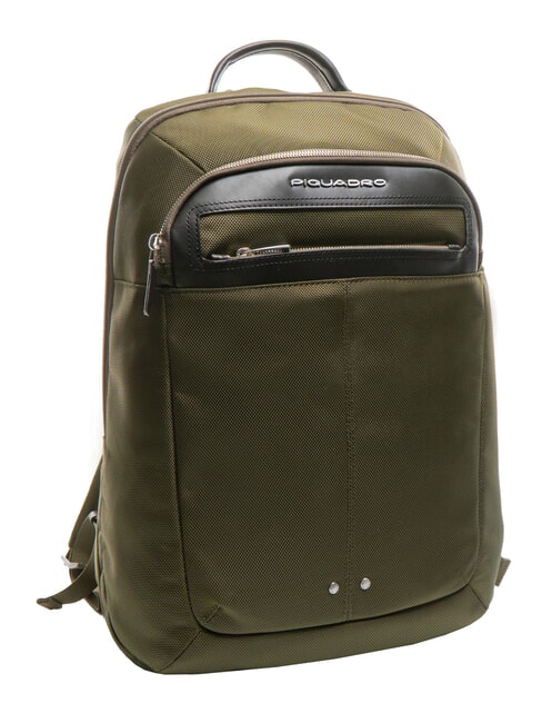 LINK Mochila en piel y tela, soporte para pc de 15,6" VERDE - Mochilas para portátil