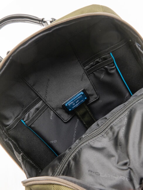 LINK Mochila en piel y tela, soporte para pc de 15,6" VERDE - Mochilas para portátil